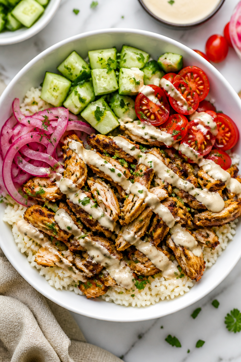 Turkey Shawarma Spiced Rice Bowl