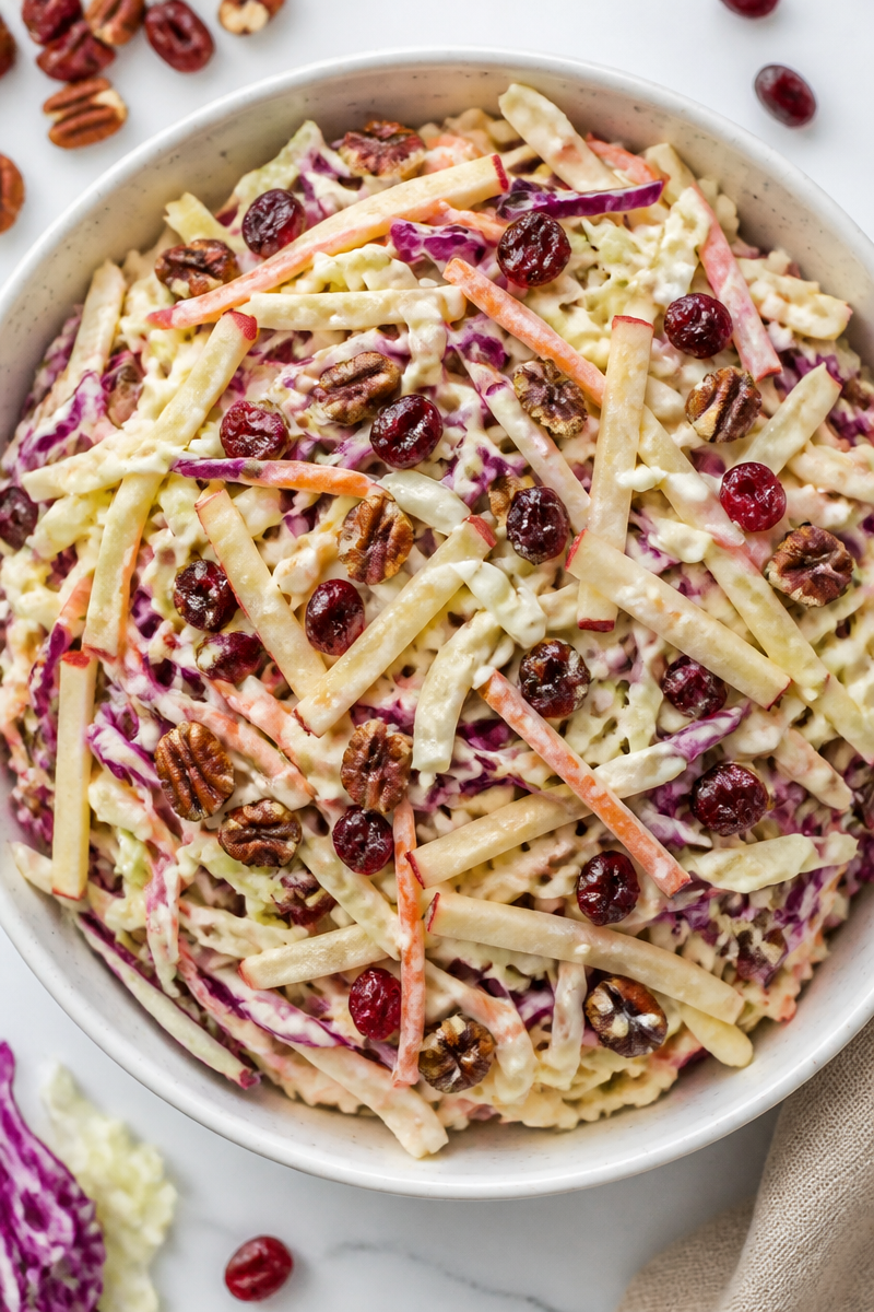 Cranberry Apple Slaw Side Dish