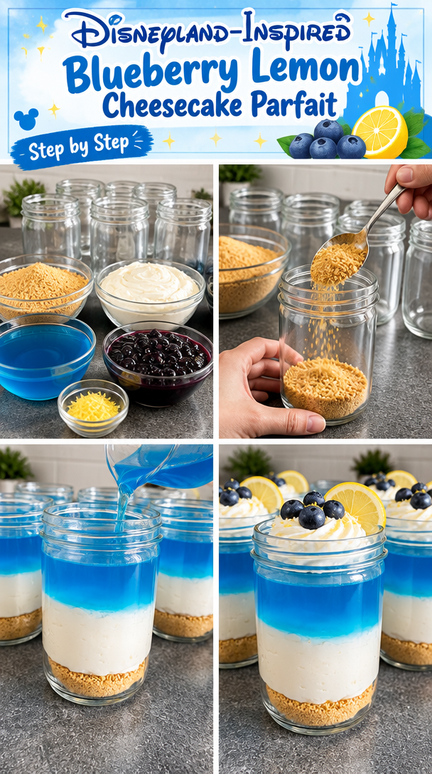 Copycat Disneyland Blueberry Lemon Cheesecake Parfait
