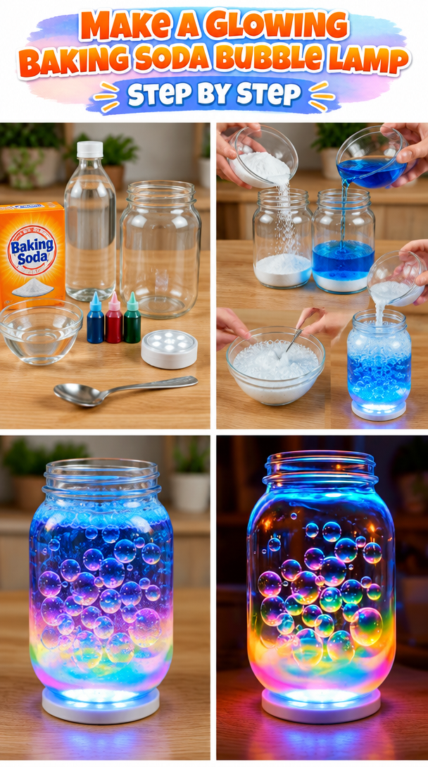 Create a Dazzling Baking Soda Glowing Bubble Lamp for Instant Fun