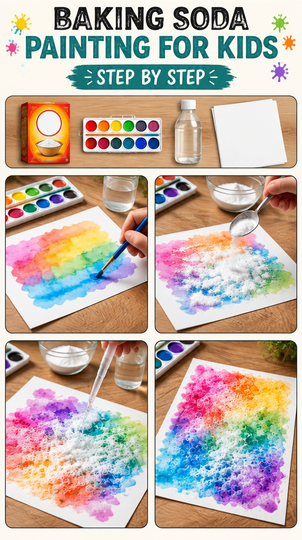 Fizzy Art Baking Soda Painting - A Burst of Creative Fun for Kids