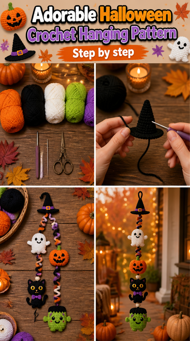 Adorable Halloween Crochet Hanging Pattern 5 Cute Halloween Crochet Hanging Pattern