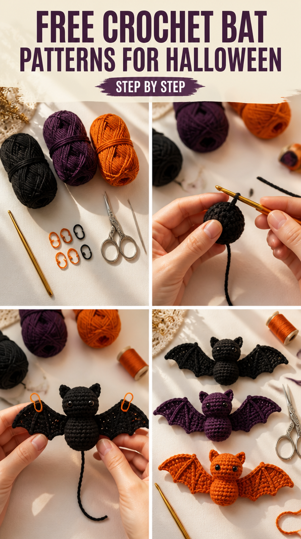 Free Crochet Bat Patterns for Halloween 5 Free Halloween Crochet Bat Patterns