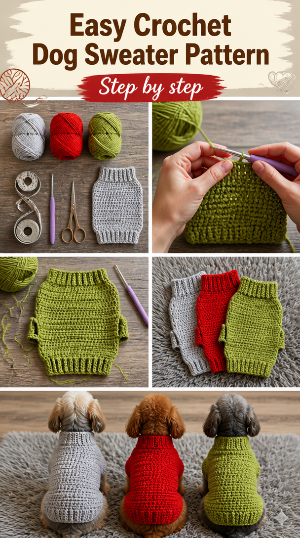 Easy Crochet Dog Sweater Pattern 5 Crochet Dog Sweater Pattern Made Easy