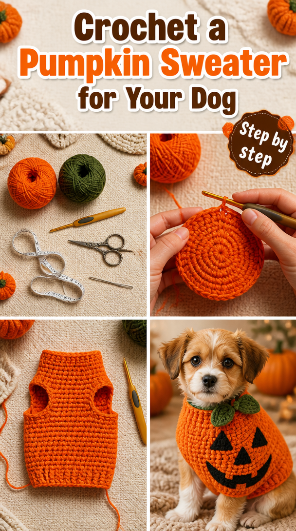 How to Crochet a Pumpkin Sweater for Your Dog