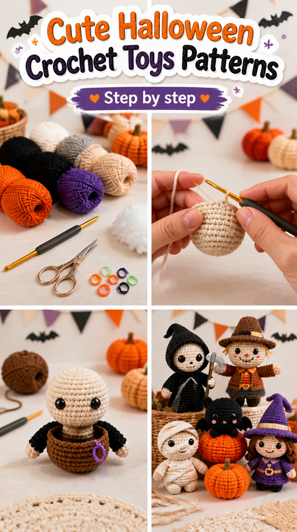 Cute Lovely Halloween Toys Crochet Patterns Ideas