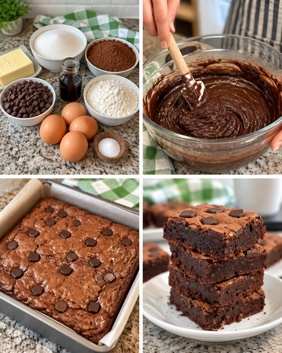 Double Chocolate Brownies! 💚 Thick, chewy, and full of rich chocolate flavor!

💕 Comment BROWNIES below to have the recipe sent to you.