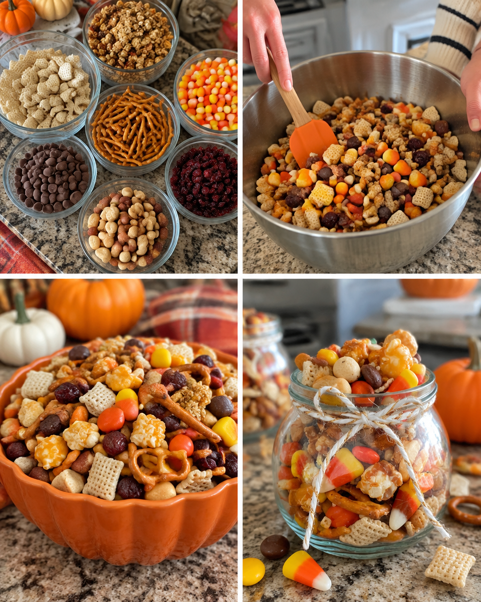 Fall Snack Mix! 🧡 Every scoop has a fun combo of sweet, salty, crunchy, and chewy.

💕 Comment SNACK below to have this recipe sent to you!