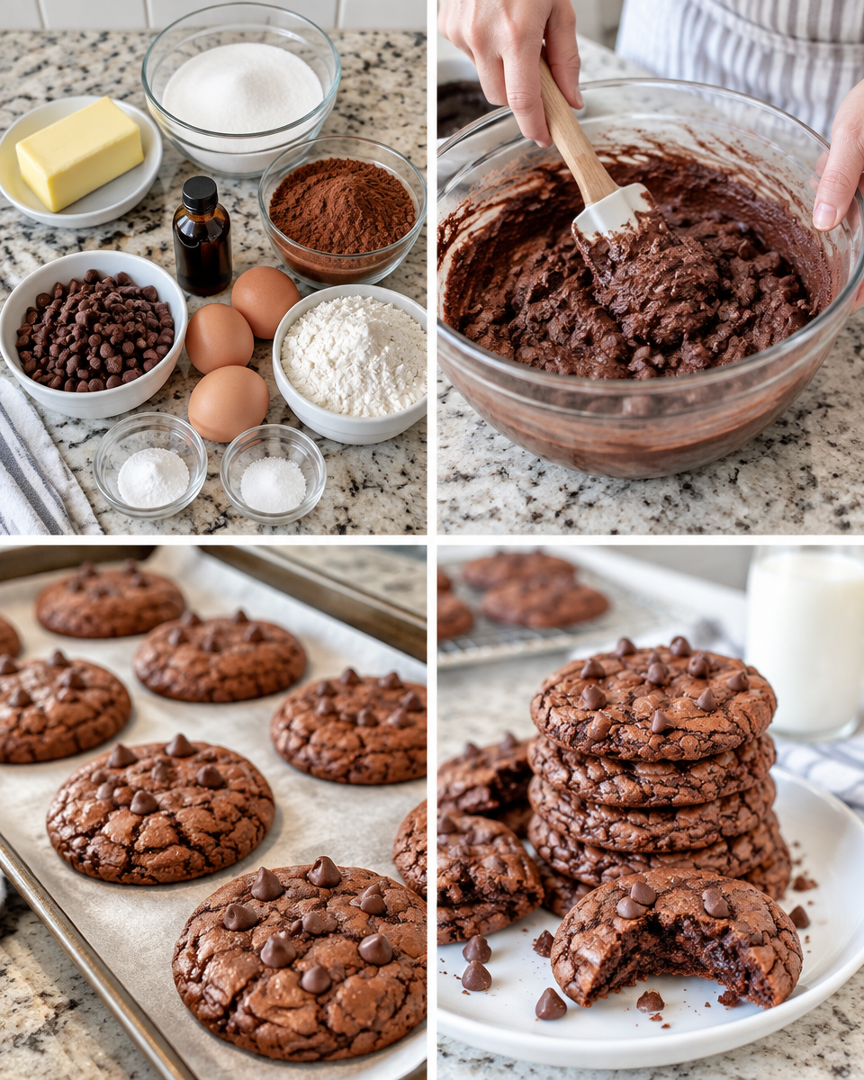 Brownie Cookies! ❤️ They are so chewy, chocolatey, and delicious. 

💕 Comment COOKIES below to have this recipe sent to you!