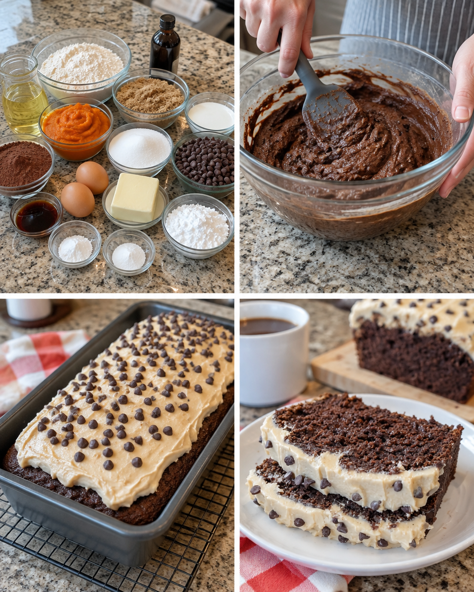 Chocolate Pumpkin Bread! 🧡 This moist bread has chocolate chips & a caramel frosting!

💕 Comment PUMPKIN below to have this recipe sent to you.