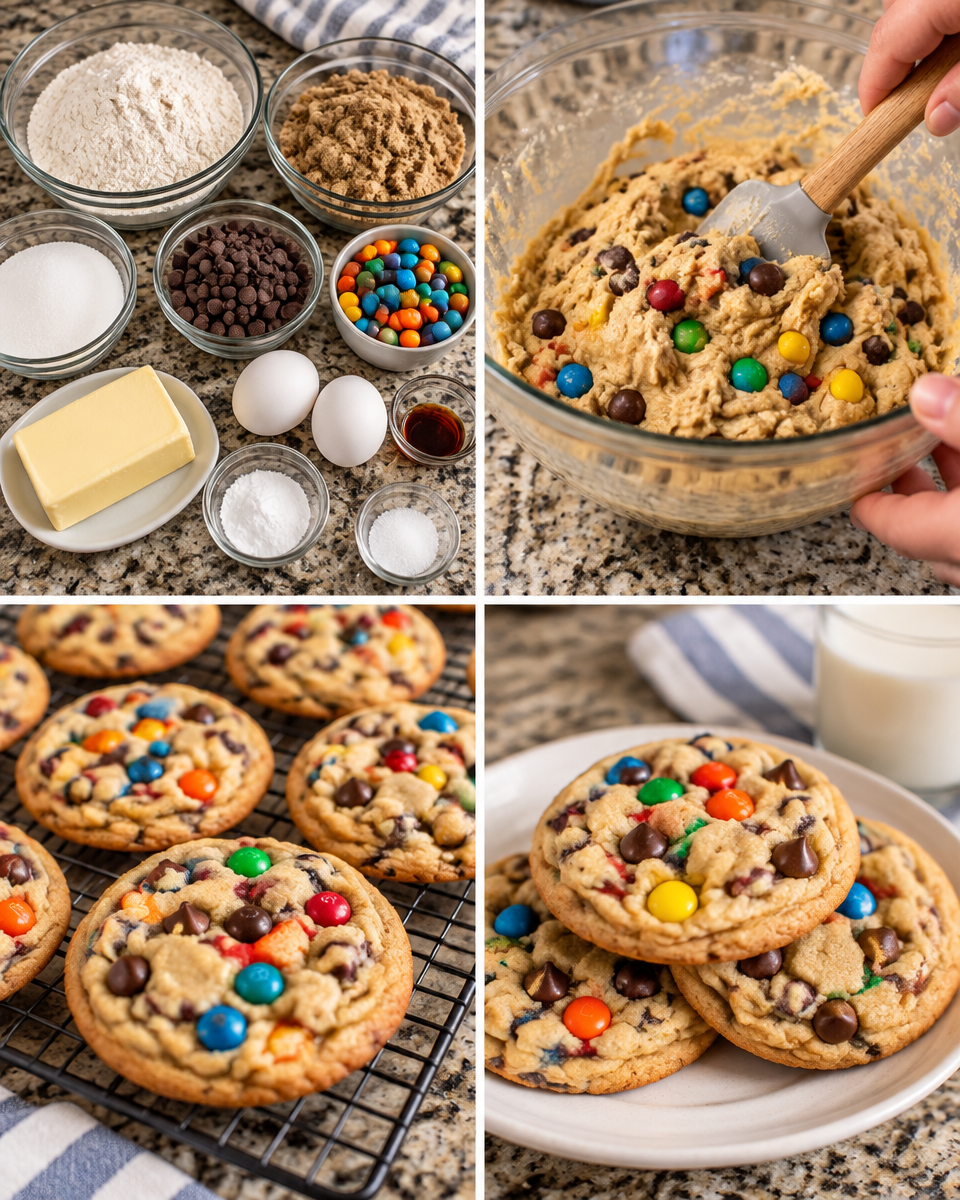 M&M Chocolate Chip Cookies! ❤️ Golden, crispy edges with thick, soft centers and loaded with chocolate & candies!

💕 Comment COOKIES below to have this recipe sent to you!