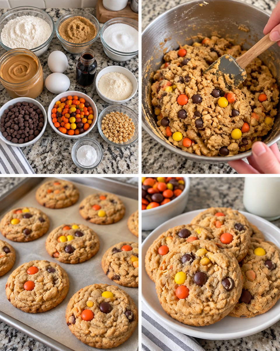 Peanut Butter Pudding Cookies! 🧡 These soft cookies are loaded with Reese's Pieces, peanuts, & chocolate chips!

💕 Comment COOKIES below to have this recipe sent to you!