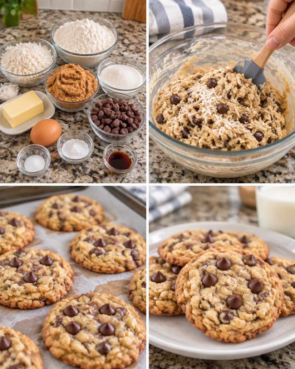 Coconut Chocolate Chip Cookies! ❤️ Perfectly thin and chewy with crisp edges.

💕 Comment COOKIE below to have this recipe sent to you.