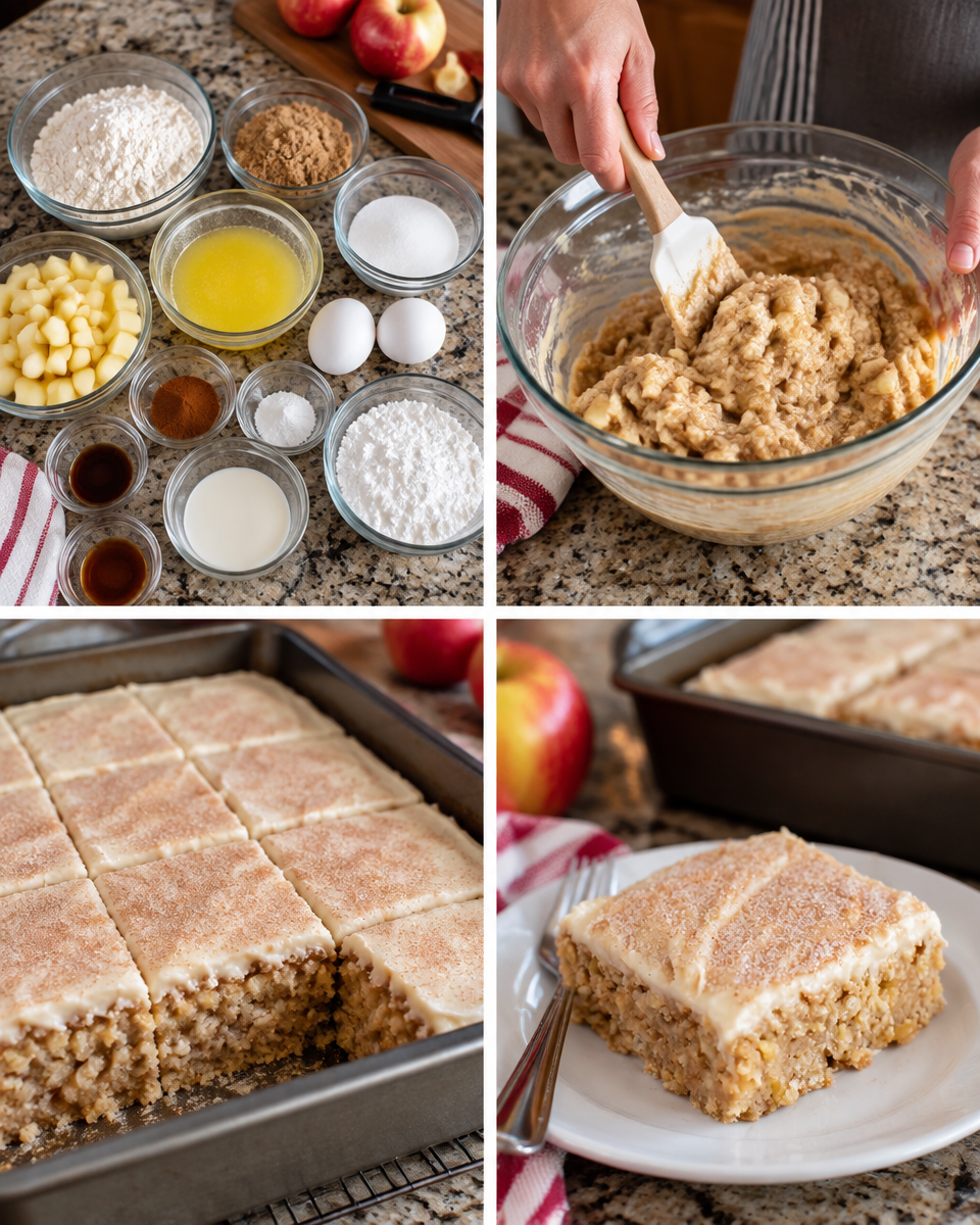 Cinnamon Apple Bars! 🍎 Chewy squares with creamy homemade cinnamon frosting!

💕 Comment APPLE below to have this recipe sent to you!