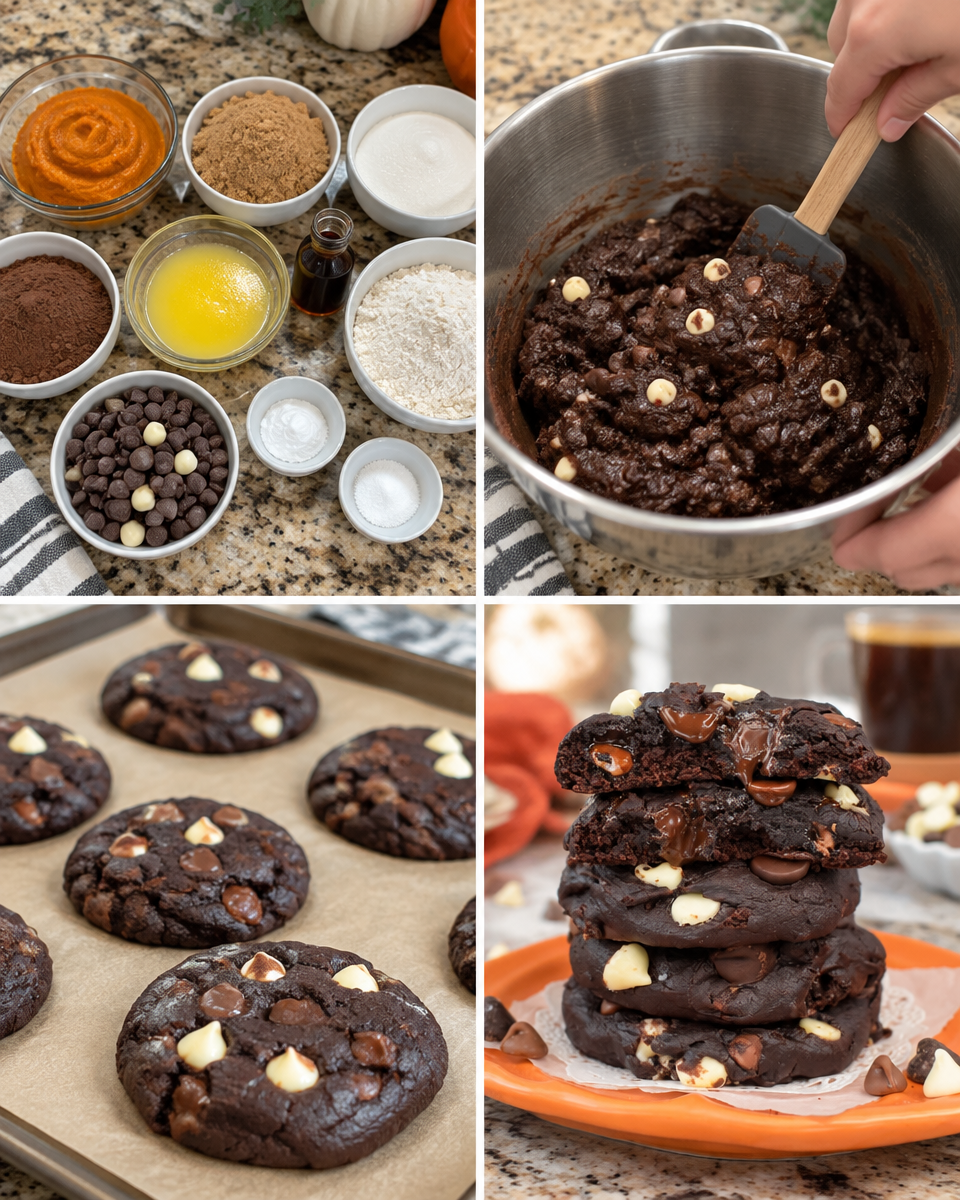 Chocolate Pumpkin Cookies! 🧡 Super fudgy and packed with chocolate chips!

💕 Comment COOKIES below to have this recipe sent to you.