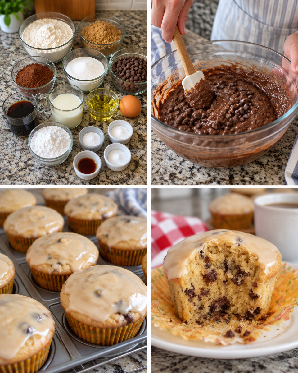 Coffee Chocolate Chip Muffins! 🤎 Soft & fluffy muffins with chocolate chips & a coffee glaze!

💕 Comment COFFEE below to have this recipe sent to you.