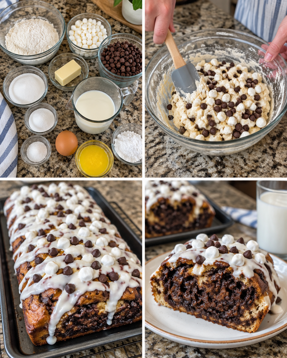 S'mores Pull Apart Bread! 🤎 The slices in this gooey loaf are filled with chocolate and topped with a marshmallow glaze!

💕 Comment SMORES below to have this recipe sent to you.