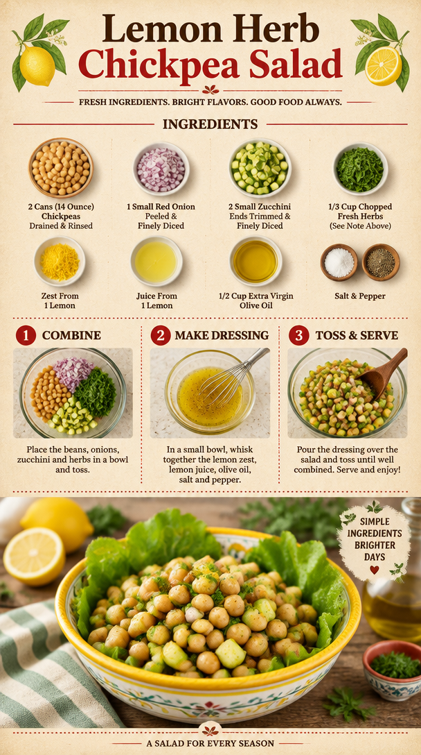 Lemon Herb Chickpea Salad
