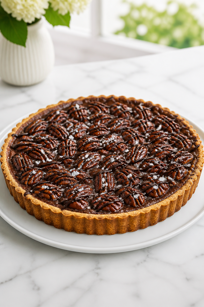 Curse Breaker Dark Chocolate Pecan Tart