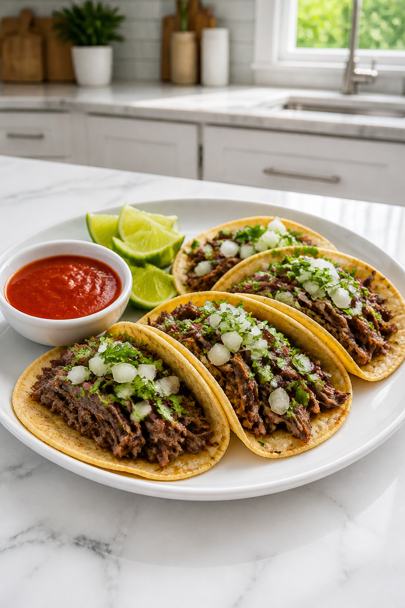 Slow Cooker Beef Barbacoa Taco