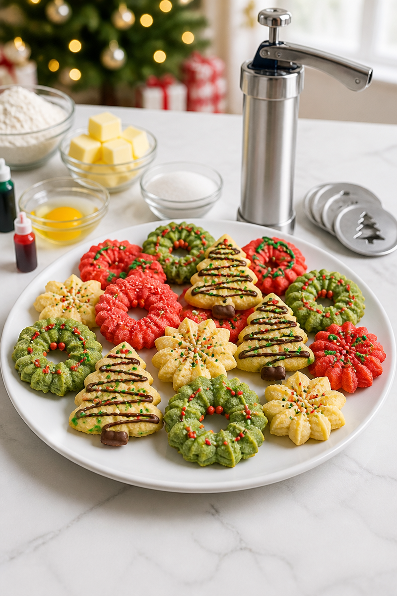 Christmas Spritz Butter Cookie Press