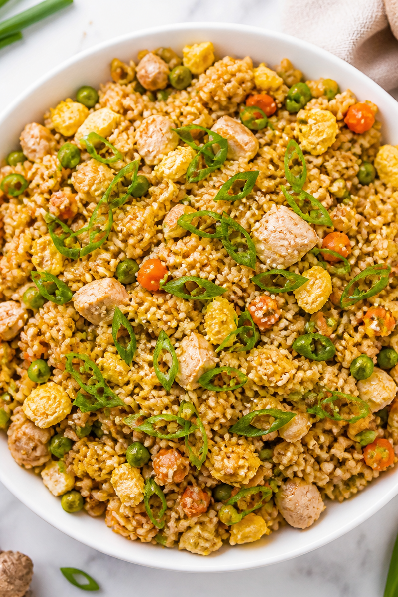 Leftover Turkey Fried Rice Bowl