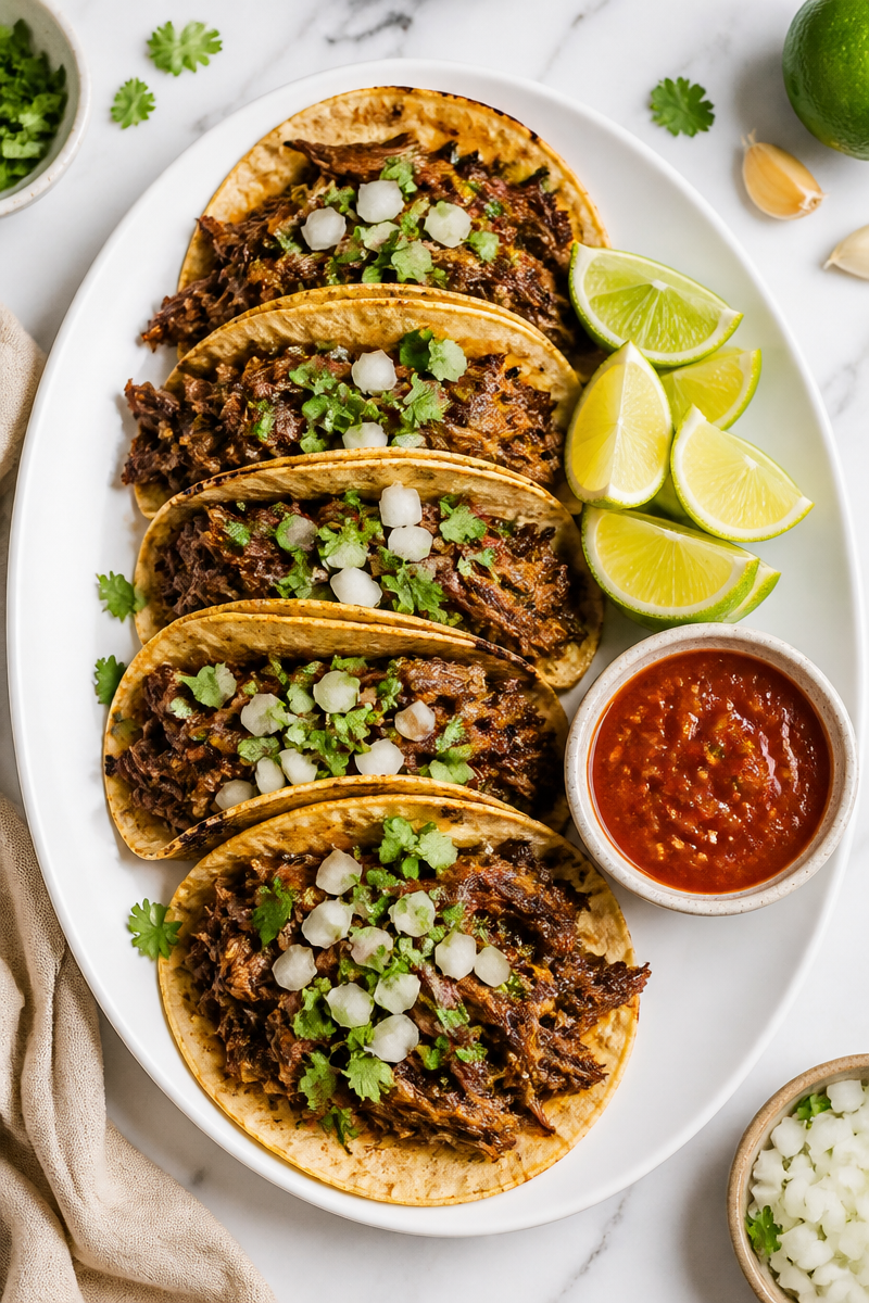 Slow Cooker Beef Barbacoa Taco
