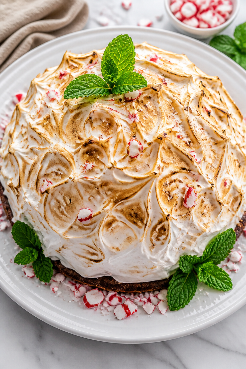 Baked Alaska Christmas Dessert Dome