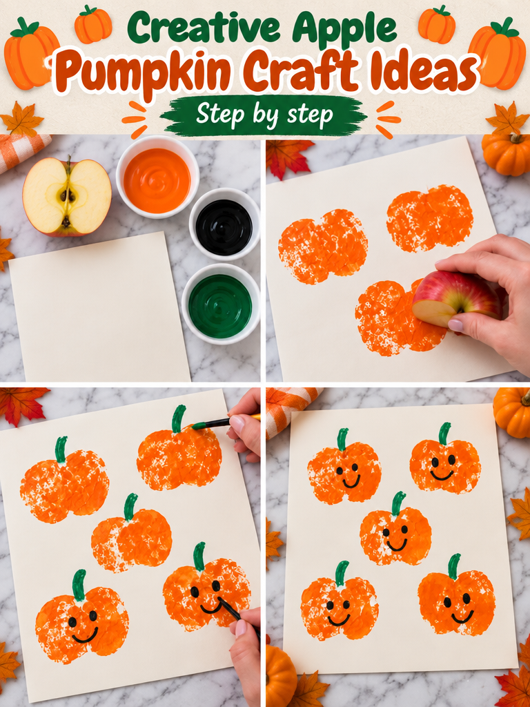 Creative Apple Pumpkin Craft Ideas 5 Apple Pumpkin Craft 🍏 🎃
