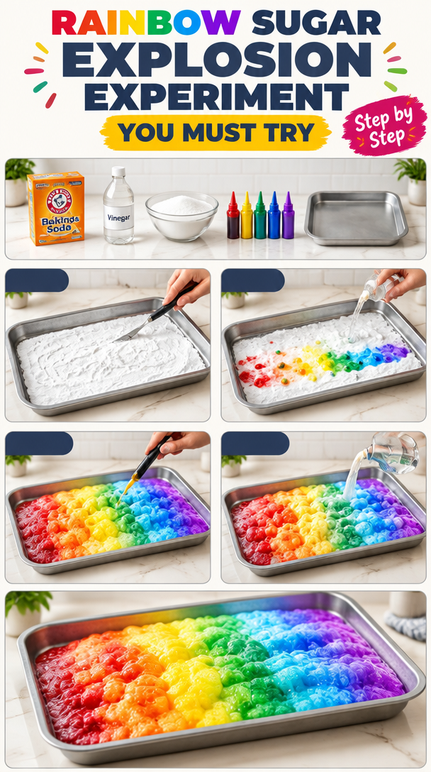 Rainbow Sugar Explosion Experiment - Fizzing Fun You Must Try!