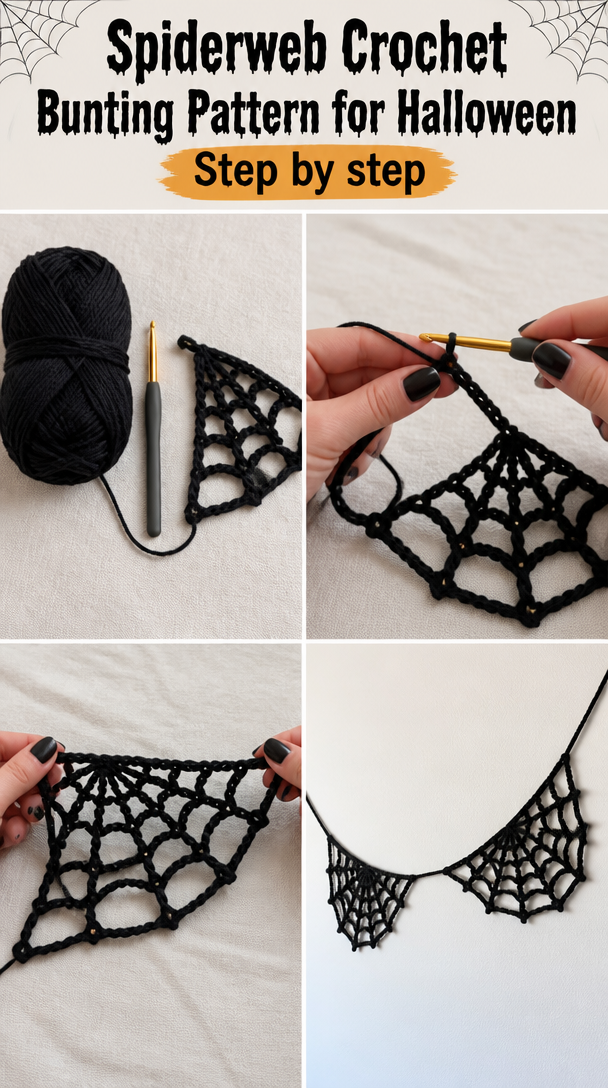 Spiderweb Bunting Crochet Pattern