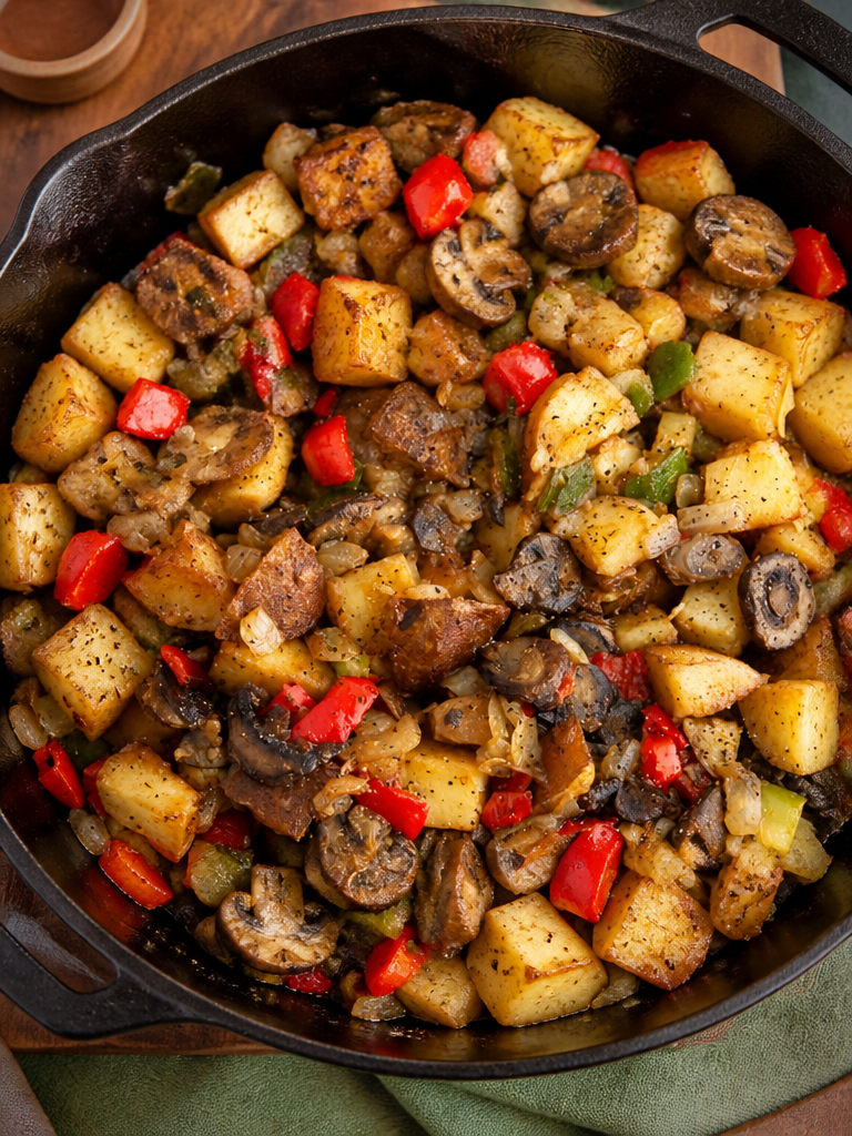 Hash Vegano para el Desayuno