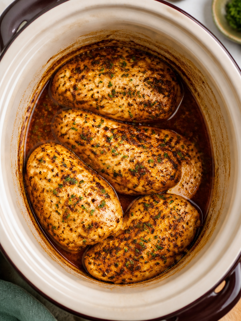 Pechugas de Pollo en Olla de Cocción Lenta
