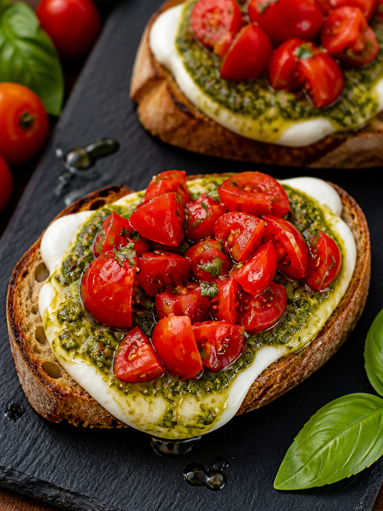 Pollo Bruschetta con Pesto