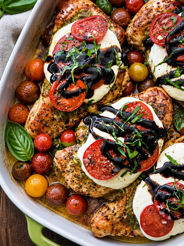 ¡FAVORITO FAMILIAR! CENA DE POLLO CAPRESE EN SARTÉN EN 30 MINUTOS | foodiecrush.com