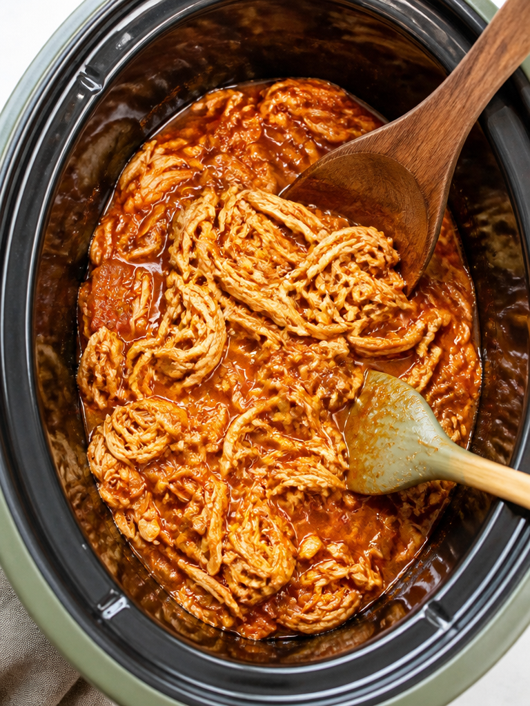 Tazón de Burrito de Pollo en Olla de Cocción Lenta (Crockpot)