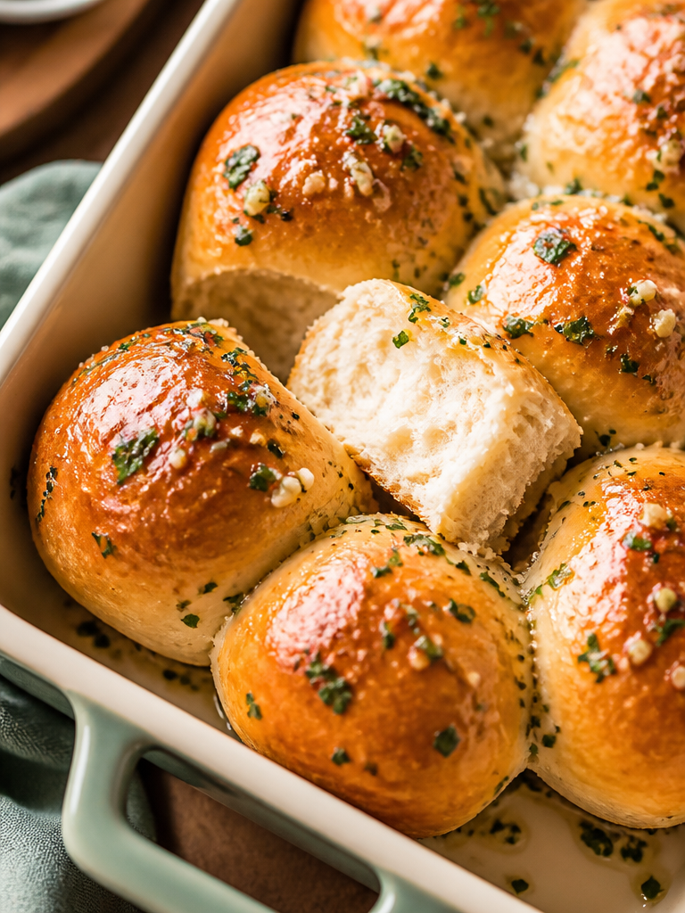 Rollos de Pan de Ajo