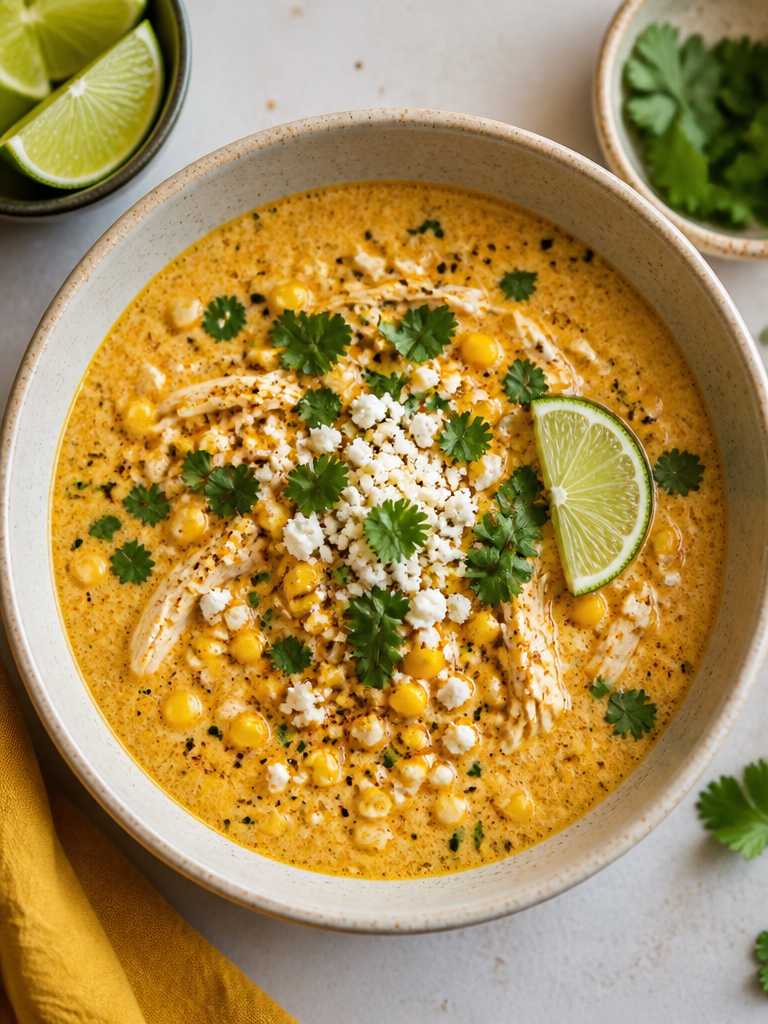 Sopa de elote estilo mexicano