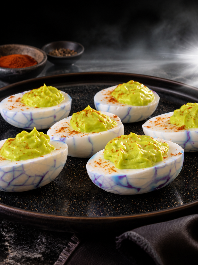 ¡Receta de Huevos Endiablados de Halloween que es MUY Espeluznante!