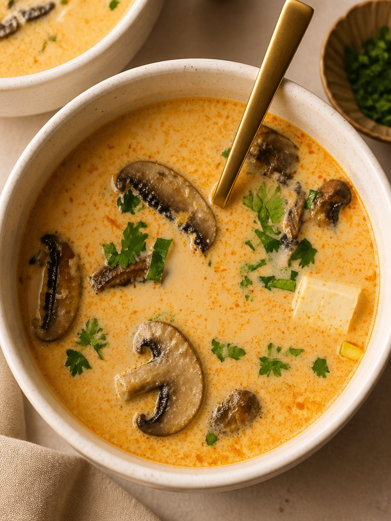 Sopa tailandesa de coco (vegana)
