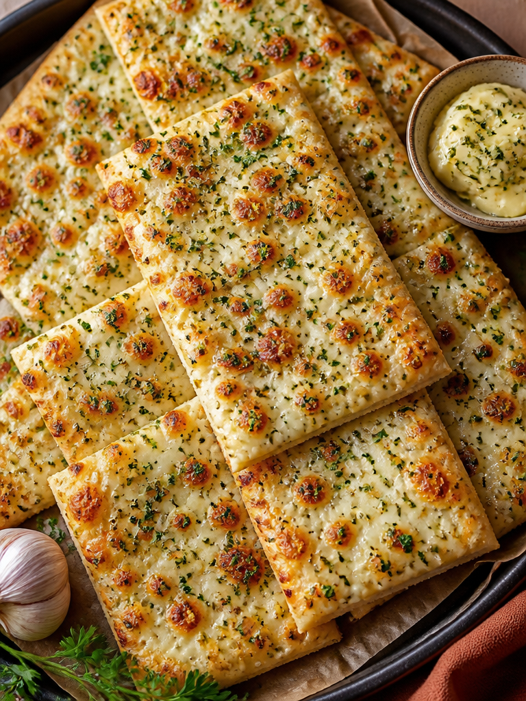 Palitos de pan de ajo con queso