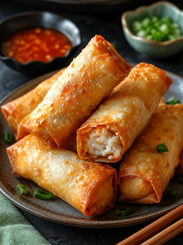 Rollos de huevo de cangrejo Rangoon