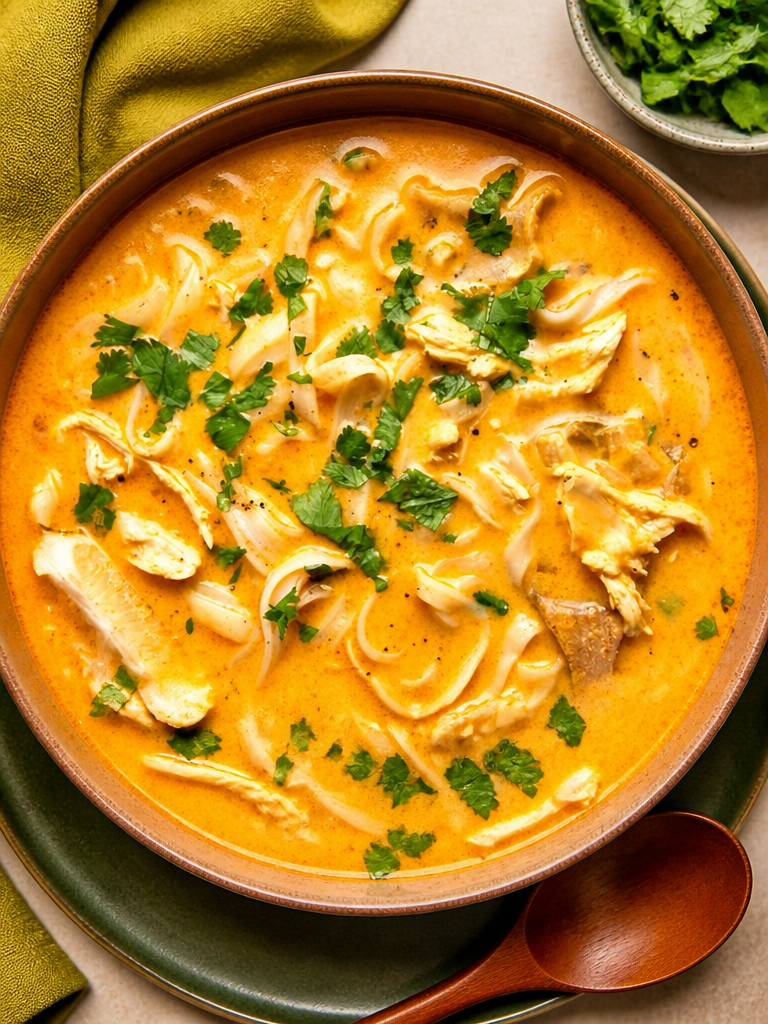 Sopa de pollo tailandesa con coco