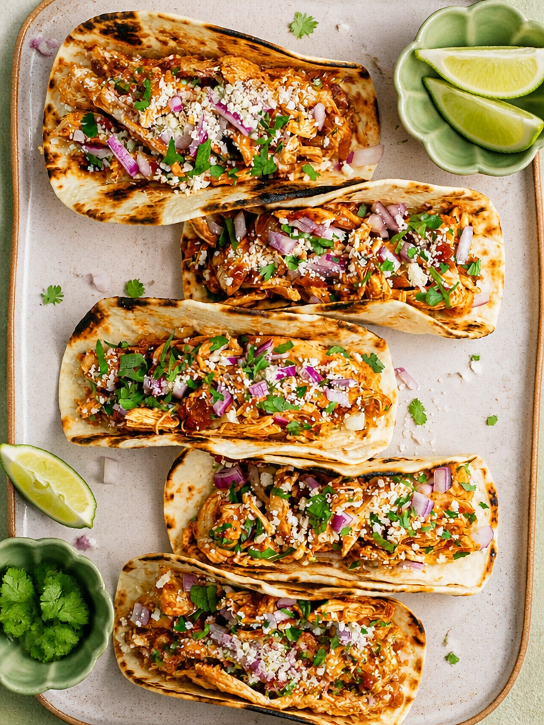 Tacos de Pollo Saludables en Olla de Cocción Lenta | Foodie del Medio Oeste
