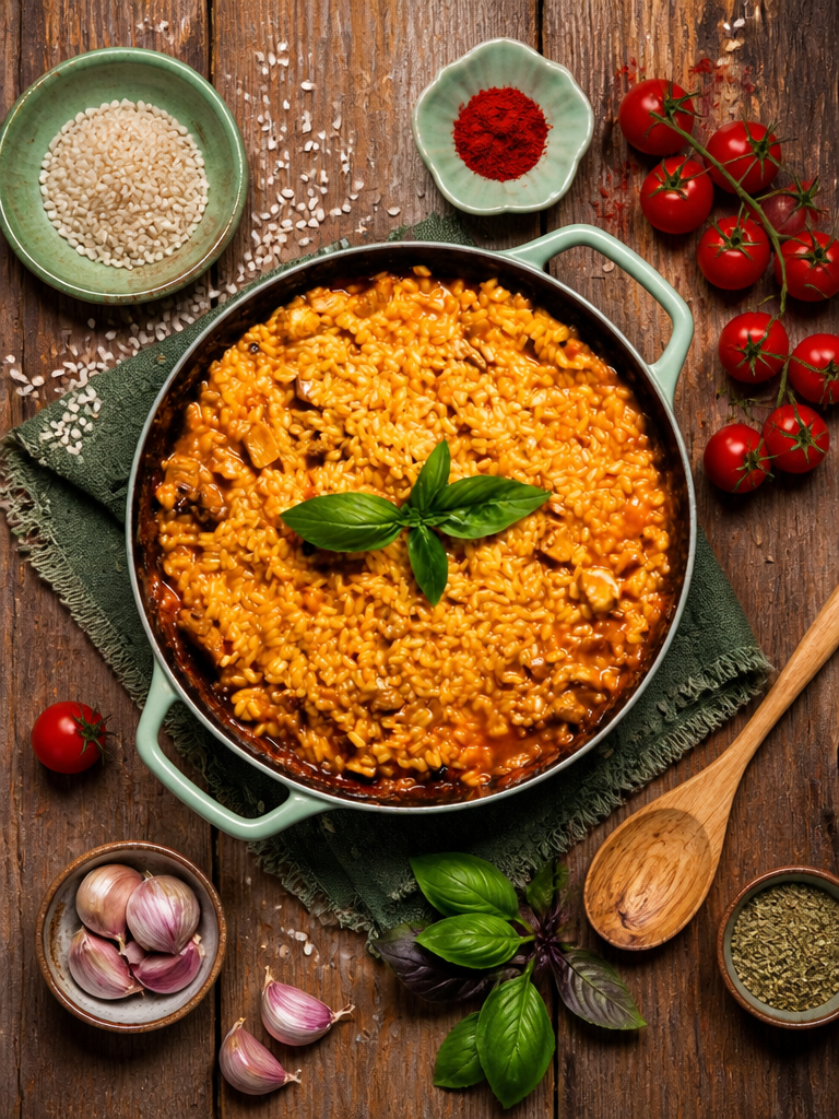 Paella fácil en una sola sartén