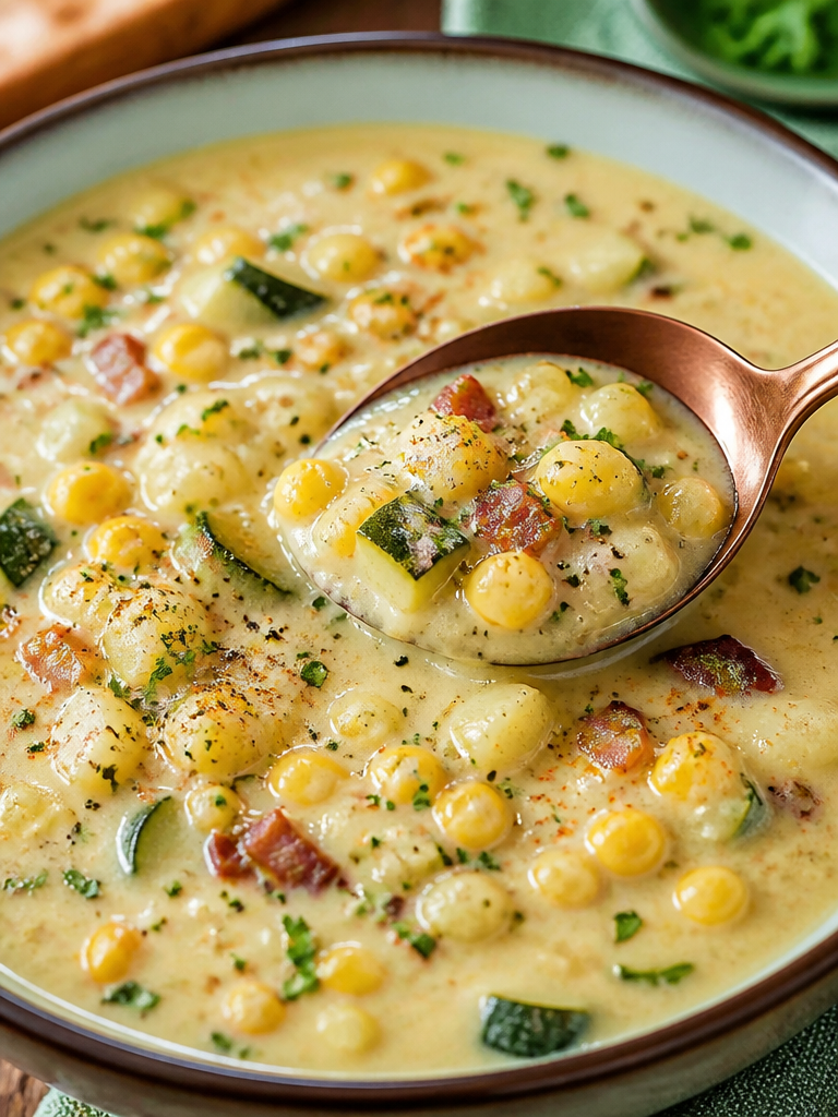 Sopa de maíz y calabacín de verano | Receta | Recetas, recetas vegetarianas, sopa deliciosa