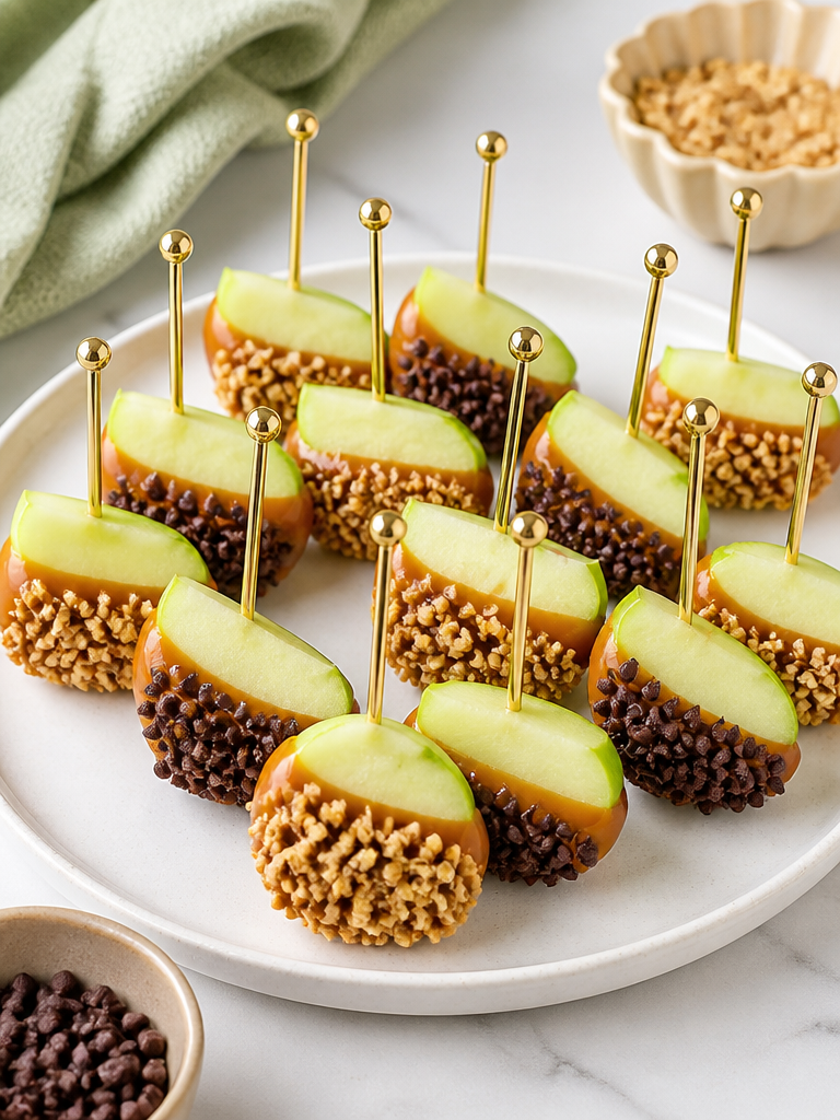 Bocaditos de Manzana Caramelizada para Halloween