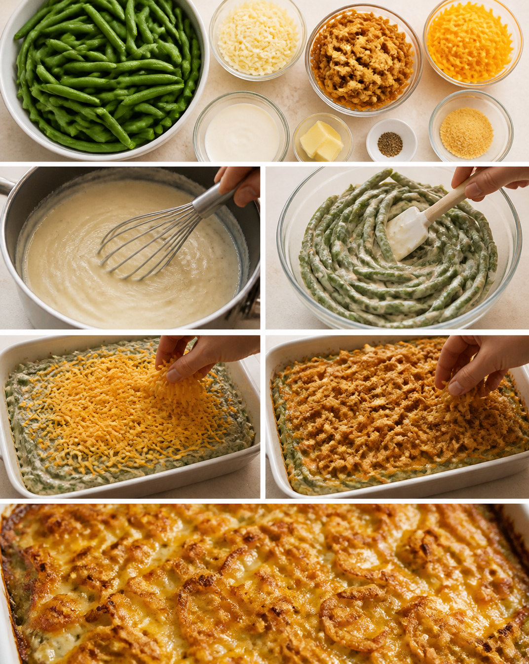 No Creamed Soup, No Mushrooms Green Bean Casserole | The Best Green Bean Casserole Recipe | Thanksgiving Day Recipes | Green bean casserole recipe without cream of mushroom soup, Green bean casserole without bacon, Greenbean casserole recipe