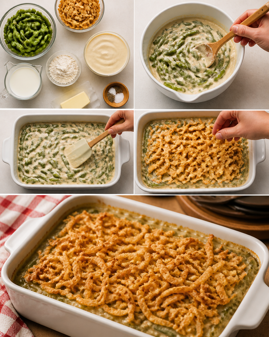 Classic Green Bean Casserole Recipe: Perfect Holiday Side Dish | Corn Tamales, Thanksgiving Dinner Recipes, Green Bean Casserole Recipe