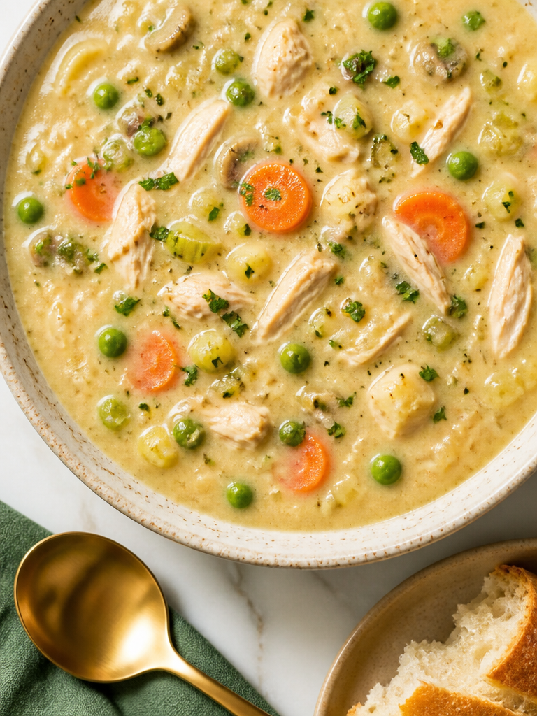 La MEJOR receta de sopa de pollo con pastel de pollo